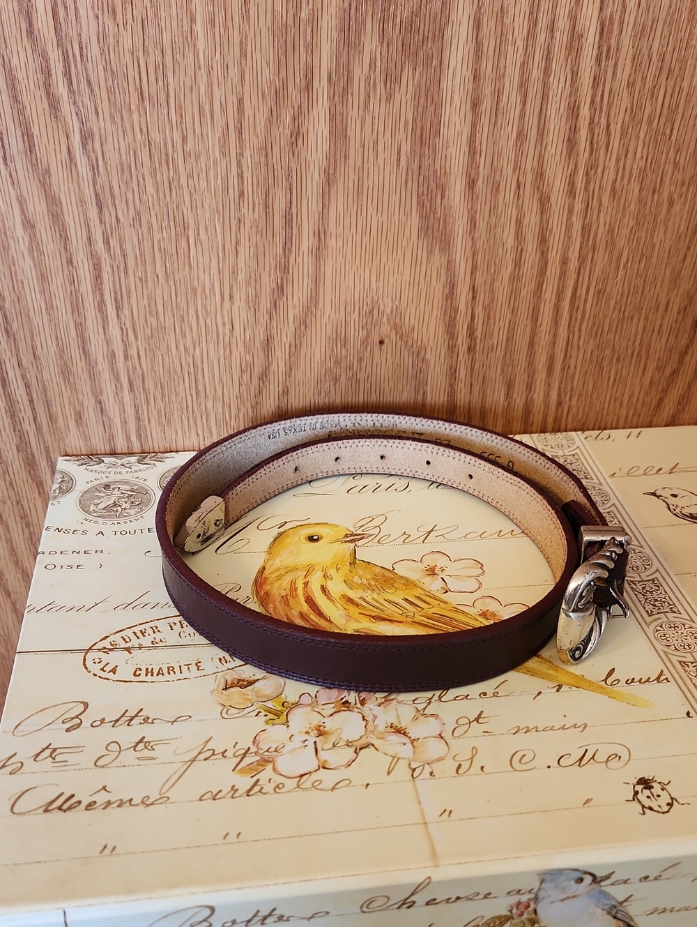 Nocona Brown Leather Western Belt with Silver Buckle